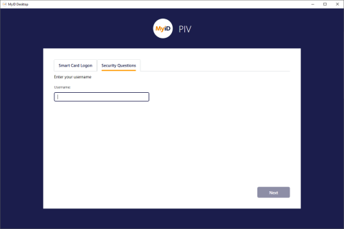 Welcome screen